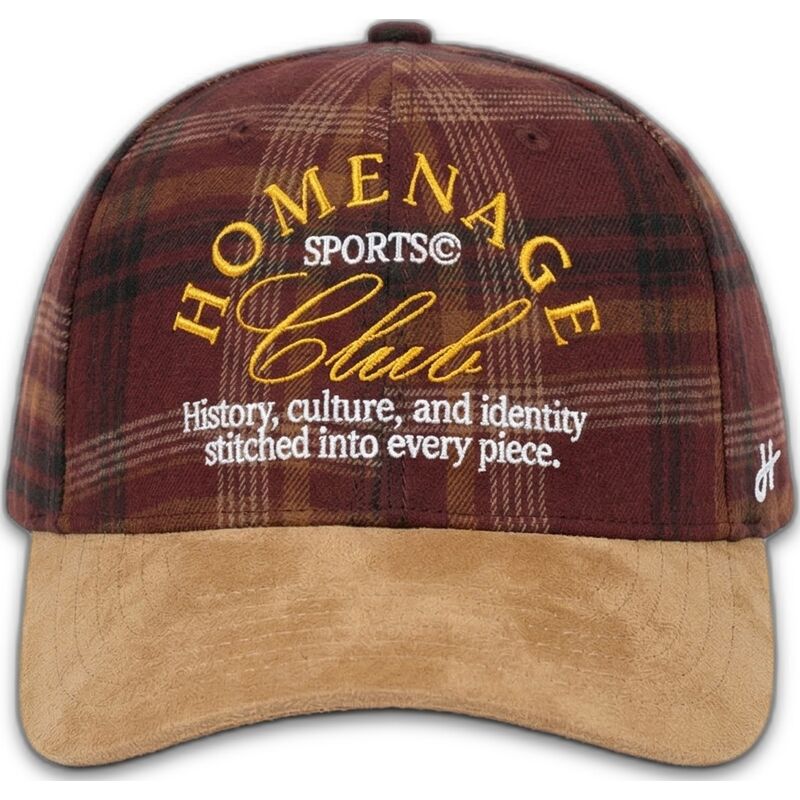 mehrfarbige-gebogene-snapback-kappe-plaid-club-sport-the-ball-von-homenage
