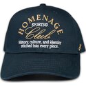 dunkelblaue-gebogene-snapback-kappe-vintage-club-sport-the-ball-von-homenage