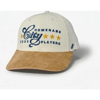 Cappellino curvo khaki e marrone snapback Suede Players Sport The Ball di Homenage