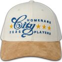 gebogene-khaki-und-braune-snapback-kappe-suede-players-sport-the-ball-von-homenage