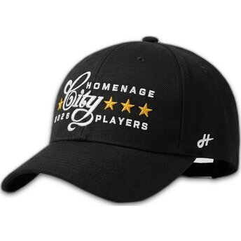 Schwarze verstellbare Curved Cap Players Sport The Ball von Homenage