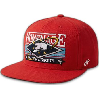 Rote flache Snapback-Kappe Game Sport The Snap von Homenage