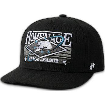 Schwarze flache Snapback-Kappe Game Sport The Snap von Homenage
