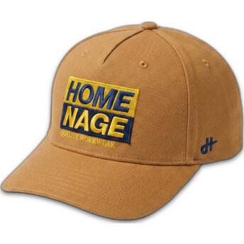 Braune gebogene Snapback-Kappe Decker Workwear The Retro von Homenage