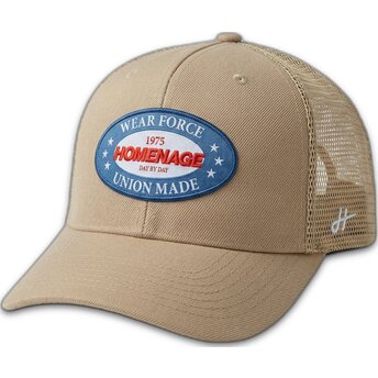 Șepci curbată camionagiu bej snapback The Trucker Union Workwear The de Homenage