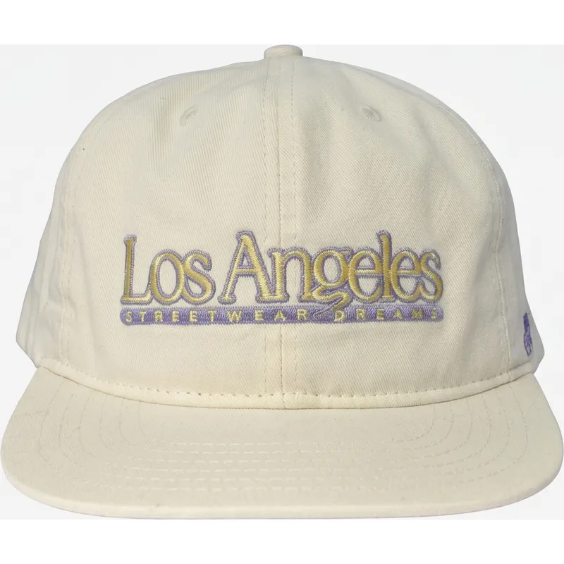 homenage-flat-brim-angeles-skylines-the-snap-cream-snapback-cap