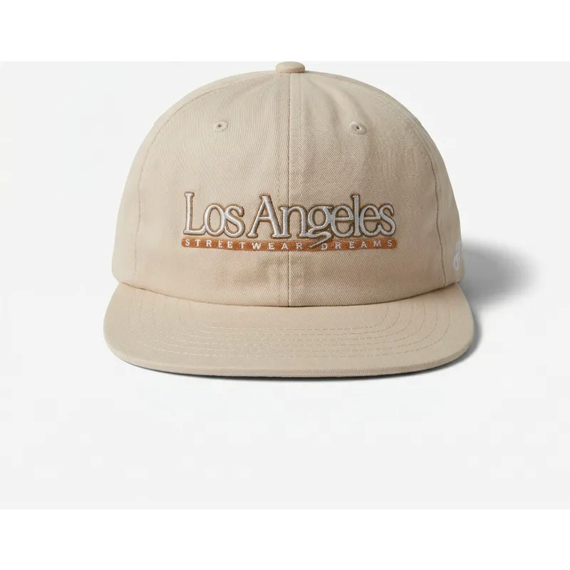 cappello-piatto-beige-snapback-los-angeles-skylines-the-snap-di-homenage
