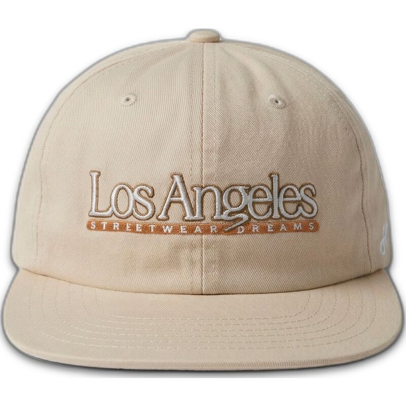 flache-beige-snapback-kappe-los-angeles-skylines-the-snap-von-homenage