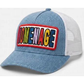Cappellino trucker blu e bianco Denim Childhood Fun The Trucker di Homenage