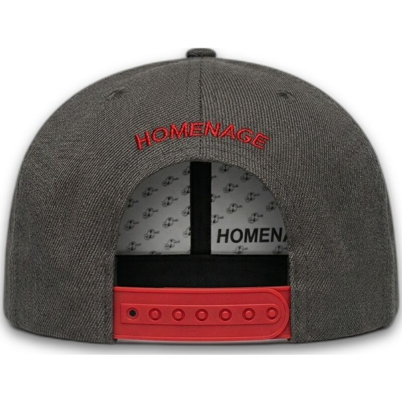 graue-und-rote-gebogene-snapback-kappe-just-kids-the-retro-von-homenage