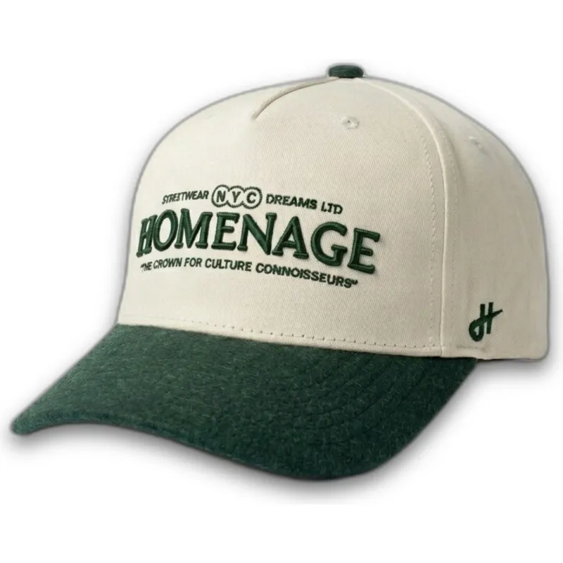 beige-und-grune-gebogene-snapback-kappe-liberty-sport-the-retro-von-homenage