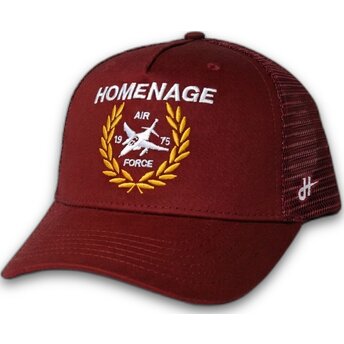 Rote Trucker-Kappe Jet Military Surplus The Trucker von Homenage