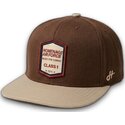 dunkelbraune-flache-snapback-kappe-squadron-military-surplus-the-retro-von-homenage