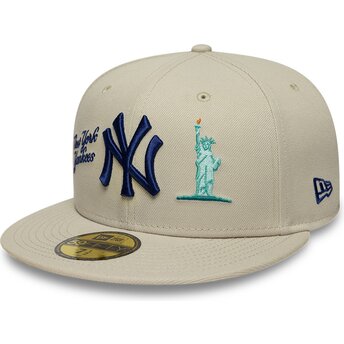 Șepci plată bej ajustat 59FIFTY City Icon de New York Yankees MLB de New Era