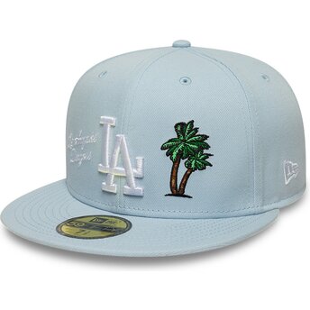 Șepci plată albastru fitted 59FIFTY City Icon de Los Angeles Dodgers MLB de New Era