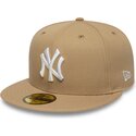 cap-plata-brown-ajustada-claro-59fifty-league-essential-de-new-york-yankees-mlb-de-new-era