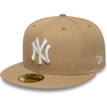 Cap plată brown ajustada claro 59FIFTY League Essential de New York Yankees MLB de New Era