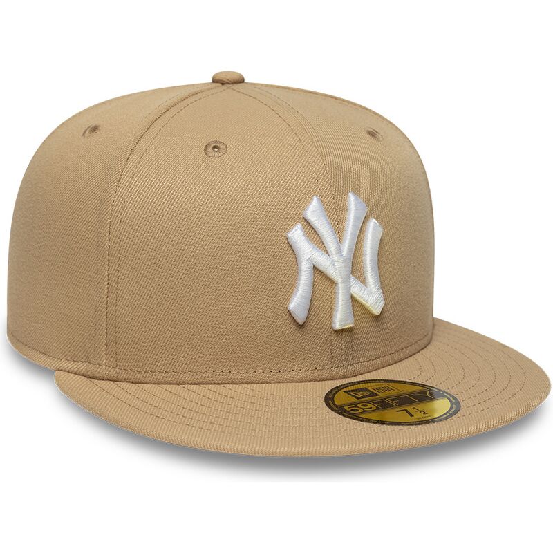 cap-plata-brown-ajustada-claro-59fifty-league-essential-de-new-york-yankees-mlb-de-new-era