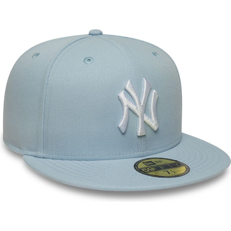 ljusbla-platt-keps-justerad-59fifty-league-essential-fran-new-york-yankees-mlb-av-new-era