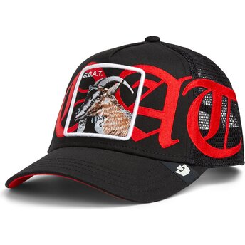Casquette trucker noire chèvre Old English Goat The Farm Goorin Bros.