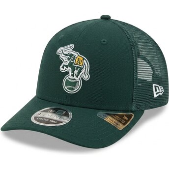 Șepci curbată verzișor snapback 9SEVENTY Stretch Snap Evergreen de Oakland Athletics MLB de New Era