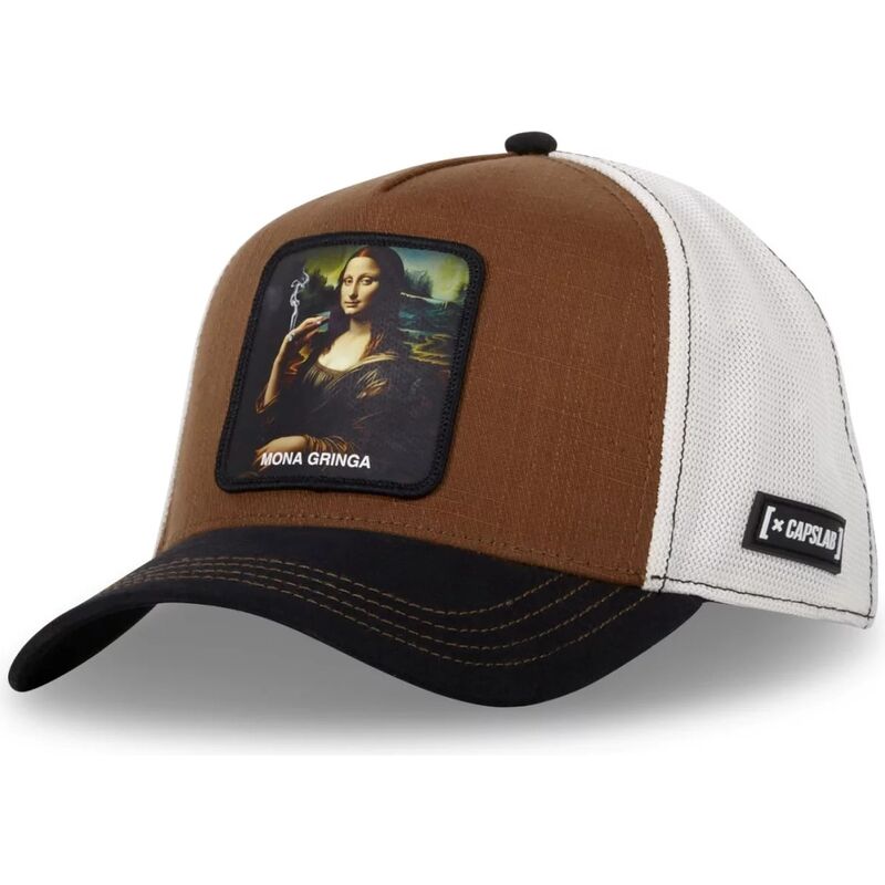 cap-curbata-brown-snapback-mona-lisa-famous-de-capslab