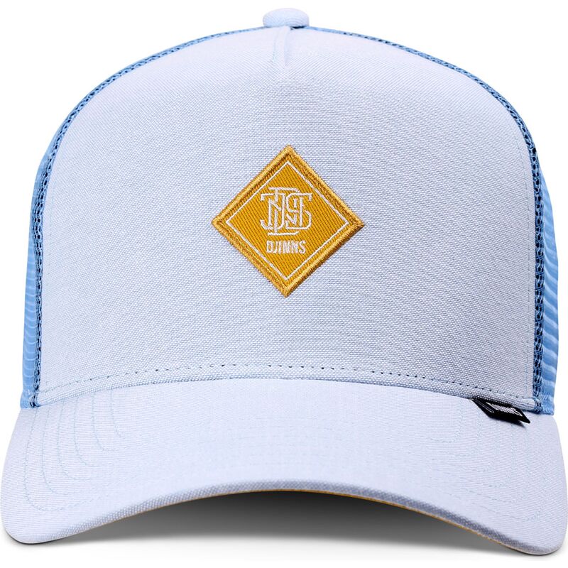 casquette-trucker-bleue-avec-logo-jaune-hft-oxfordcontra-djinns