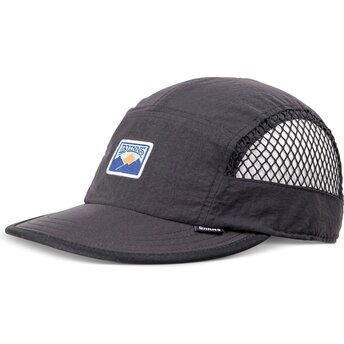 Djinns Flat Brim Soft BigNet Mountain Black Adjustable Trucker Hat