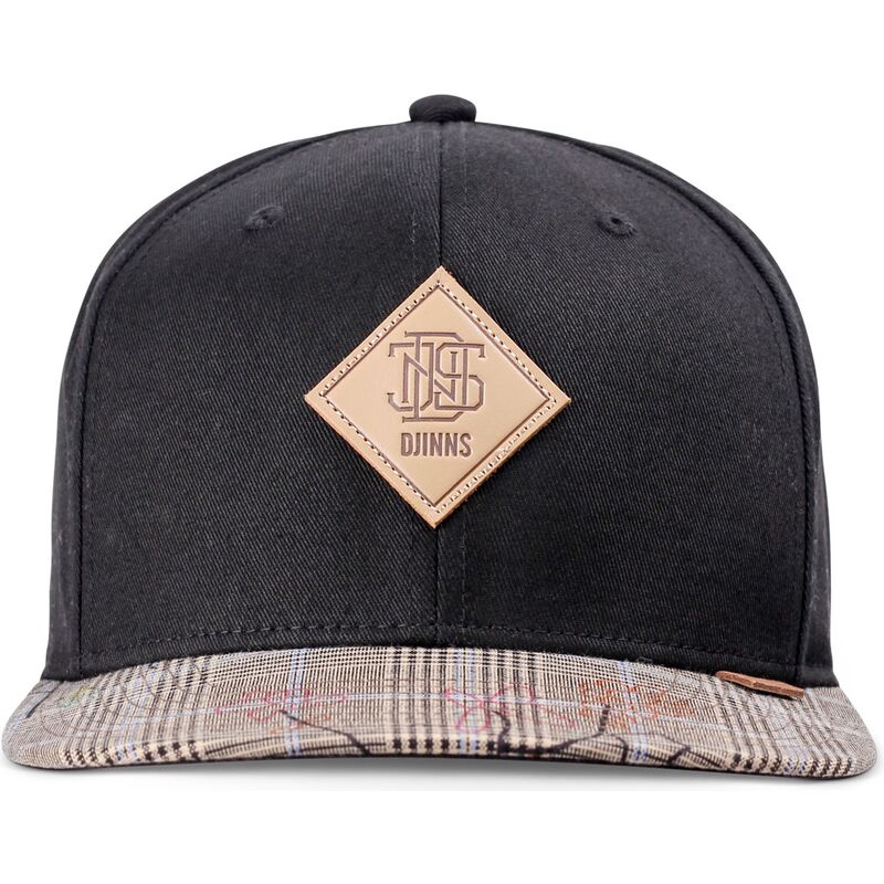 casquette-plate-noire-et-grise-snapback-crinklecheck-rev-djinns