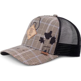 Djinns HFT Crinklecheck Grey and Black Trucker Hat