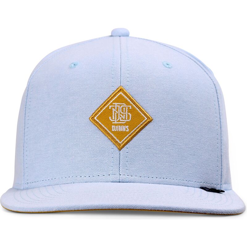 djinns-flat-brim-yellow-logo-oxfordcontra-blue-snapback-cap