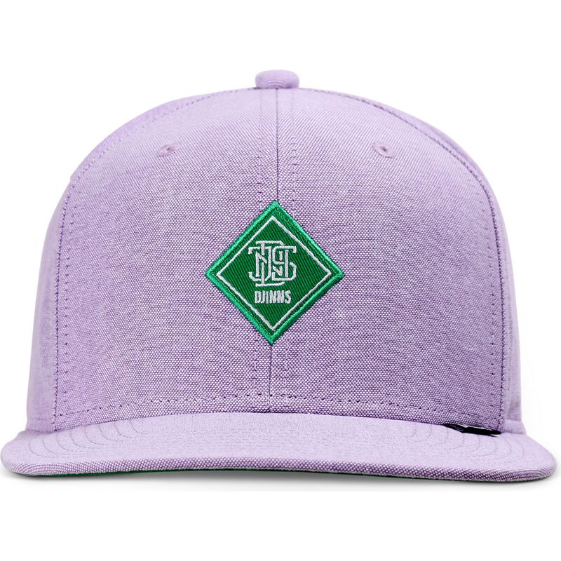 djinns-flat-brim-green-logo-oxfordcontra-purple-snapback-cap