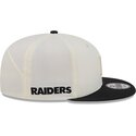 casquette-plate-beige-et-noire-snapback-9fifty-training-pack-2026-las-vegas-raiders-nfl-new-era