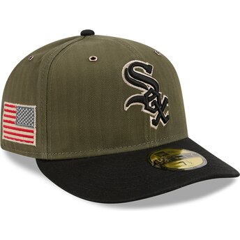 Casquette courbée verte ajustée 59FIFTY Pre-Curved American Herringbone Chicago White Sox MLB New Era