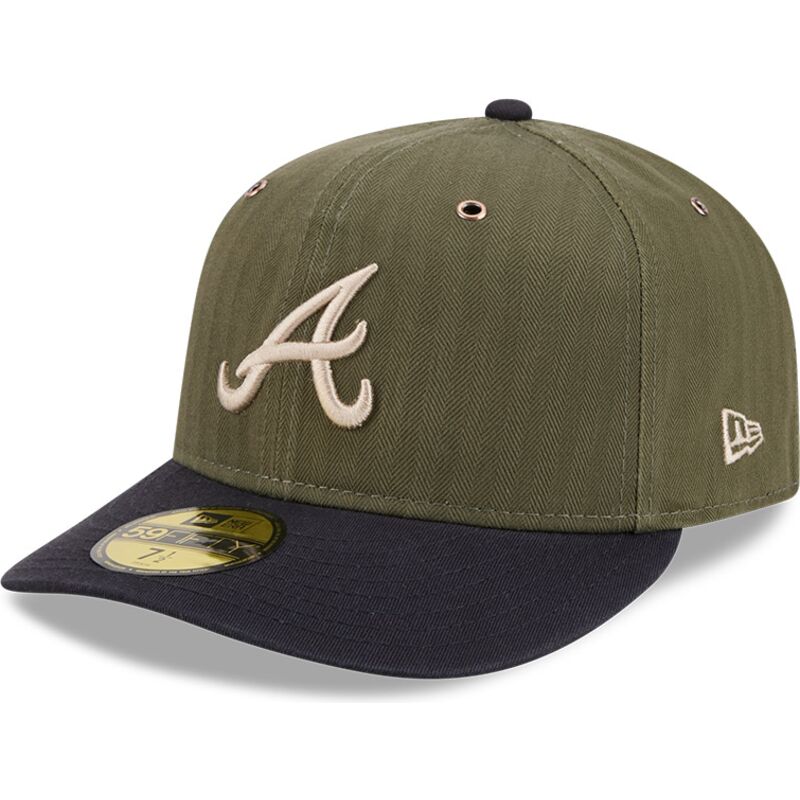 new-era-curved-brim-59fifty-pre-curved-american-herringbone-atlanta-braves-mlb-green-fitted-cap new-era-curved-brim-59fifty-pre-curved-american-herringbone-atlanta-braves-mlb-green-fitted-cap