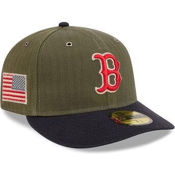 Șepci curbată verzișor ajustat 59FIFTY Pre-Curved American Herringbone de Boston Red Sox MLB de New Era
