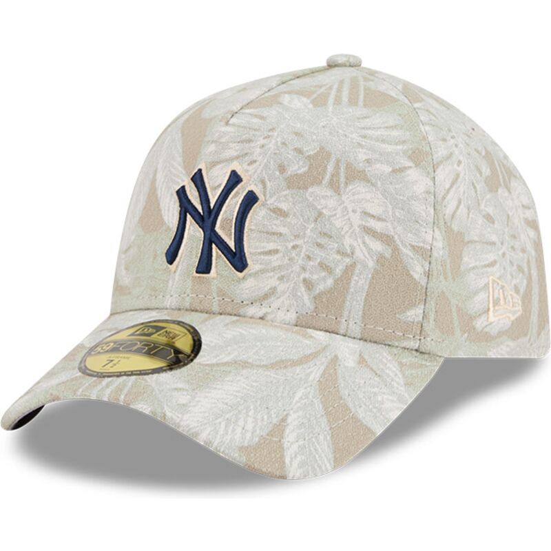 epci-curbata-bej-fitted-59forty-a-frame-leafy-palm-de-new-york-yankees-mlb-de-new-era
