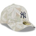 new-era-curved-brim-59forty-a-frame-leafy-palm-new-york-yankees-mlb-beige-fitted-cap
