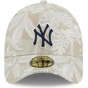 new-era-curved-brim-59forty-a-frame-leafy-palm-new-york-yankees-mlb-beige-fitted-cap