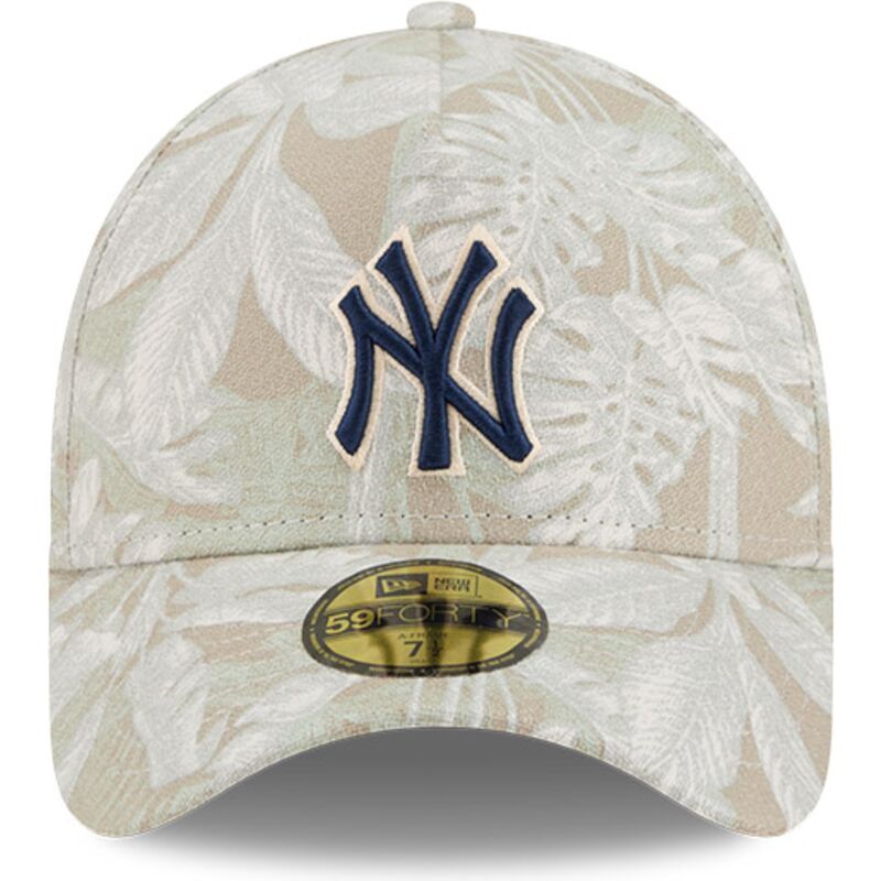 epci-curbata-bej-fitted-59forty-a-frame-leafy-palm-de-new-york-yankees-mlb-de-new-era