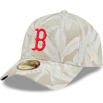 Șepci curbată bej fitted 59FORTY A Frame Leafy Palm de Boston Red Sox MLB de New Era