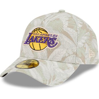 Cap curbată beige ajustada 59FORTY A Frame Leafy Palm de Los Angeles Lakers NBA de New Era