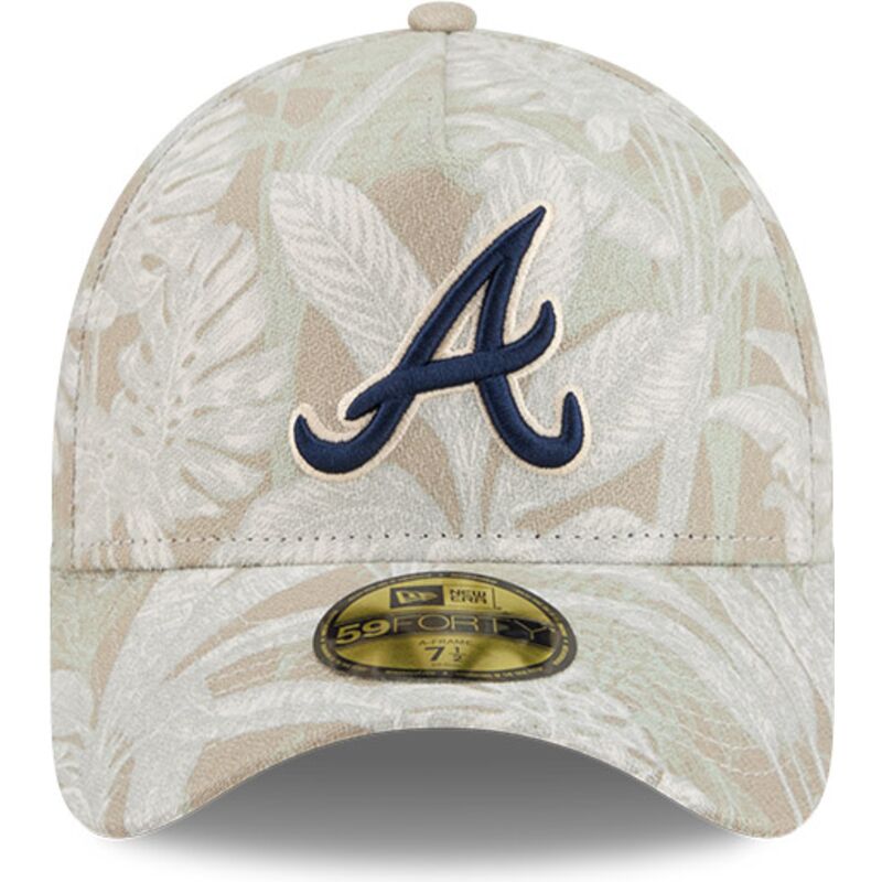 epci-curbata-bej-fitted-59forty-a-frame-leafy-palm-de-atlanta-braves-mlb-de-new-era