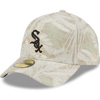 Șepci curbată bej ajustat 59FORTY A Frame Leafy Palm de Chicago White Sox MLB de New Era