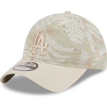 Șepci curbată bej reglabilă 9TWENTY Leafy Palm de Los Angeles Dodgers MLB de New Era
