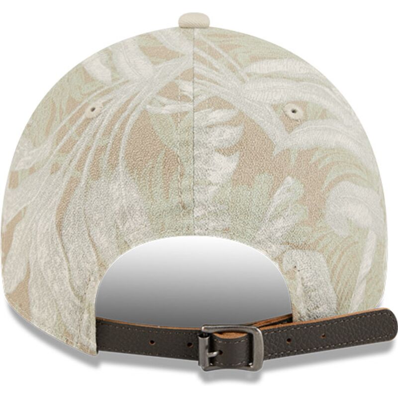 new-era-curved-brim-9twenty-leafy-palm-new-york-yankees-mlb-beige-adjustable-cap new-era-curved-brim-9twenty-leafy-palm-new-york-yankees-mlb-beige-adjustable-cap