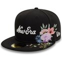 epci-plata-negru-fitted-59fifty-floral-emb-de-new-era