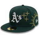 cap-plata-green-ajustada-59fifty-zodiac-de-oakland-athletics-mlb-de-new-era