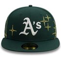 cap-plata-green-ajustada-59fifty-zodiac-de-oakland-athletics-mlb-de-new-era
