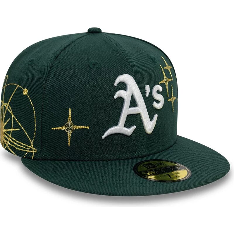 new-era-flat-brim-59fifty-zodiac-oakland-athletics-mlb-green-fitted-cap new-era-flat-brim-59fifty-zodiac-oakland-athletics-mlb-green-fitted-cap